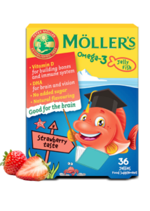 Kapsula Xhelatinoze Möller’s Omega-3 me Shije Luleshtrydhe