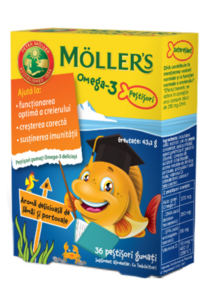 Kapsula Xhelatinoze Möller's Omega-3 me shije Portokalli