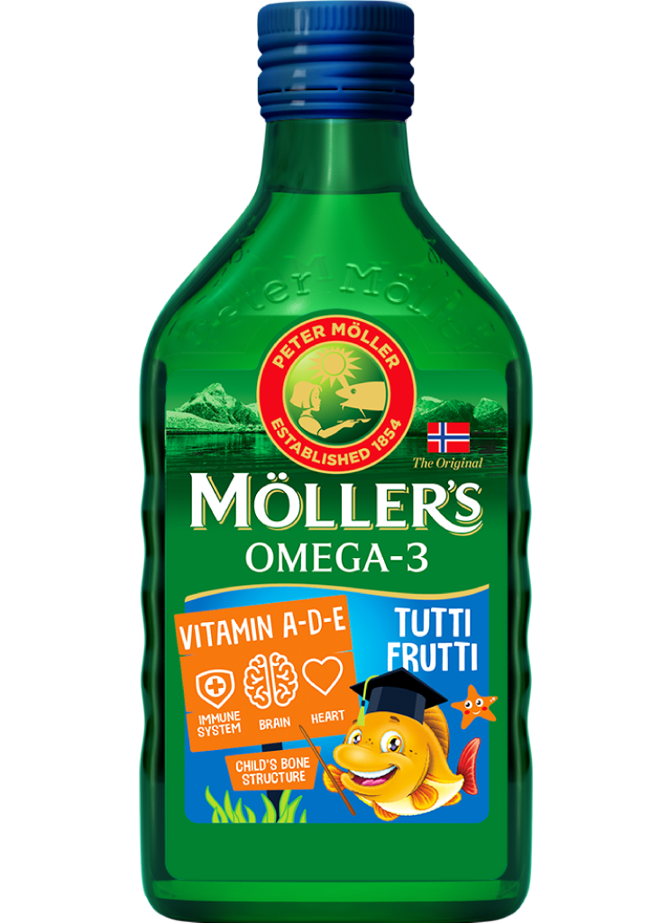 Vaj Mëlçie Merluci Möller’s me shije Tutti Frutti